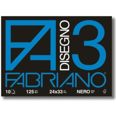Альбом для пастели Fabriano Disegno 3 NERO 24х33 см 125 гр 10 л